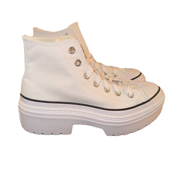 Converse CTAS Lugged Heel White Platform Sneakers Women´s A10364C Size 6 - Picture 2 of 6